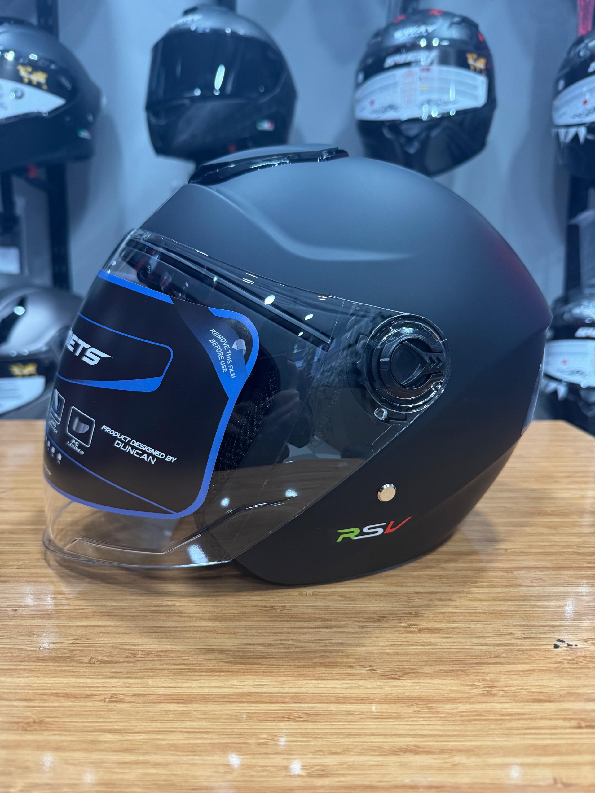 RSV YARIM KASK MATTE BLACK