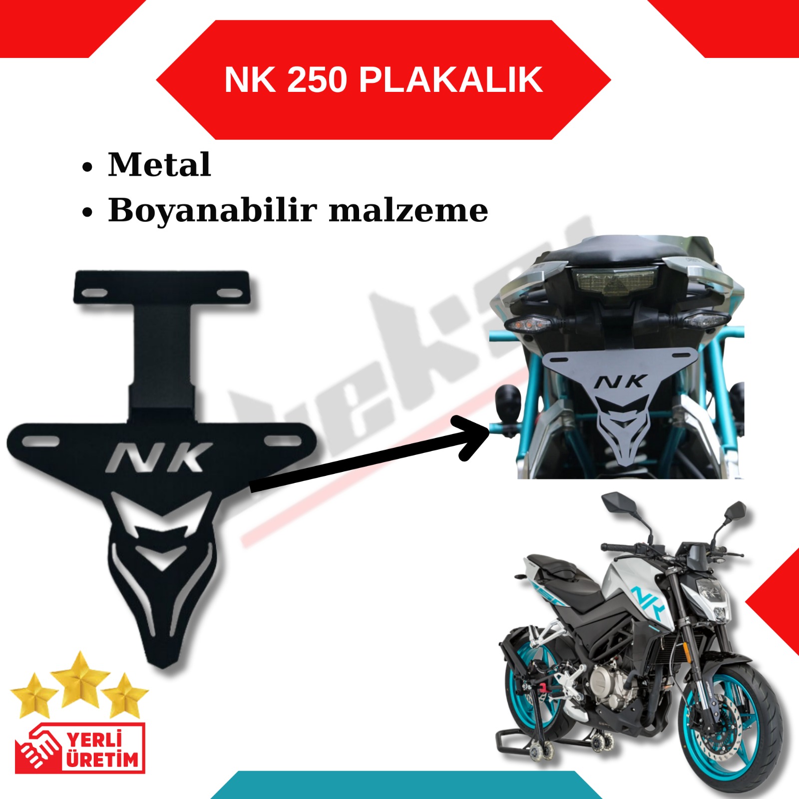 CF MOTO NK 250 METAL PLAKALIK